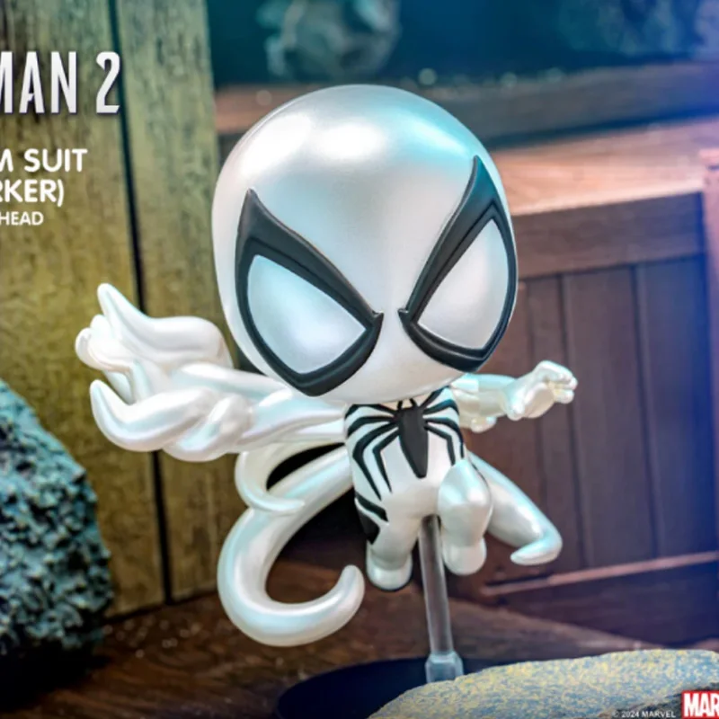 Hot Toys Marvel Spider-Man 2 Peter Parker Venom Cosbi Bobble-Head Figures Exclusive Collectible Model Toys Collection Gift