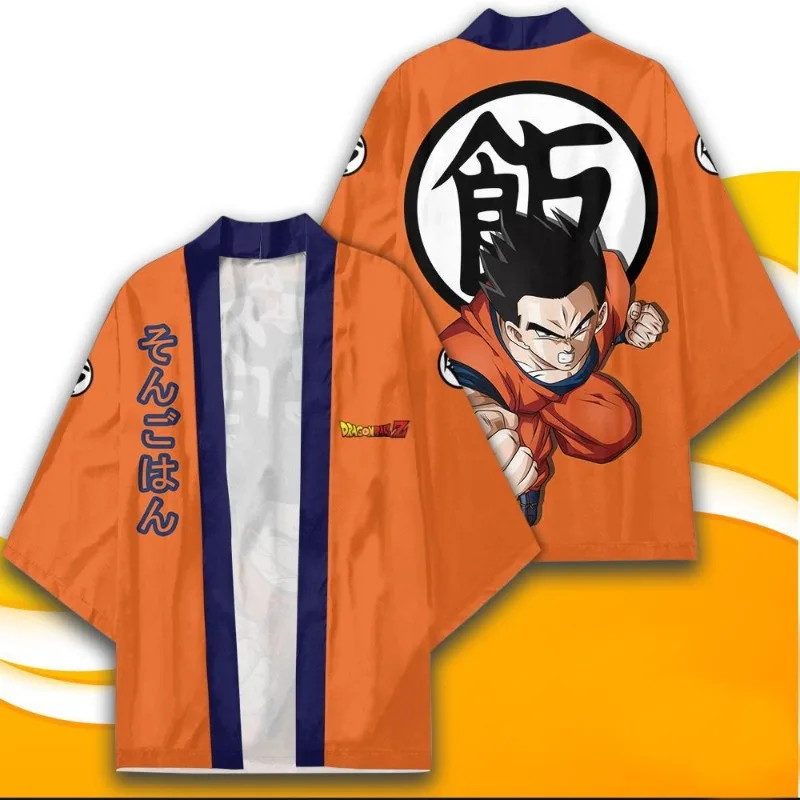 Gorąca Anime Dragon Ball Son Goku S-5XL Casualowa Peleryna Płaszcz dla Dorosłych i Dzieci z Nadrukiem 3D, Urocze Kimono, Cienka Szata, Ubranie, Prezent na Boże Narodzenie