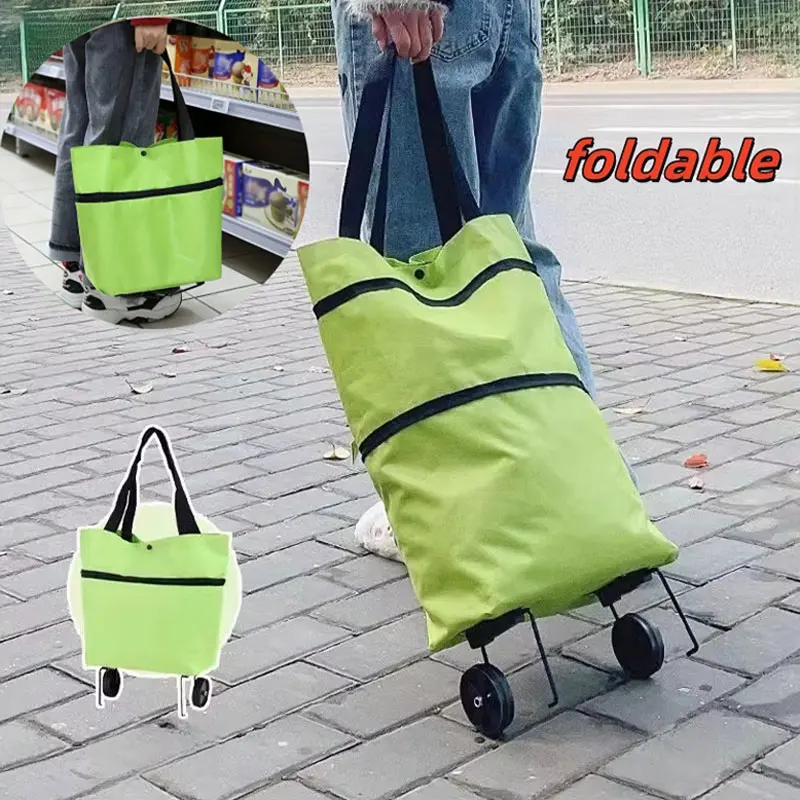

Складная сумка для покупок с колесами, портативная тележка для продуктов, большая вместительная многоразовая сумка для покупок, супермаркет, рынок, путешествия