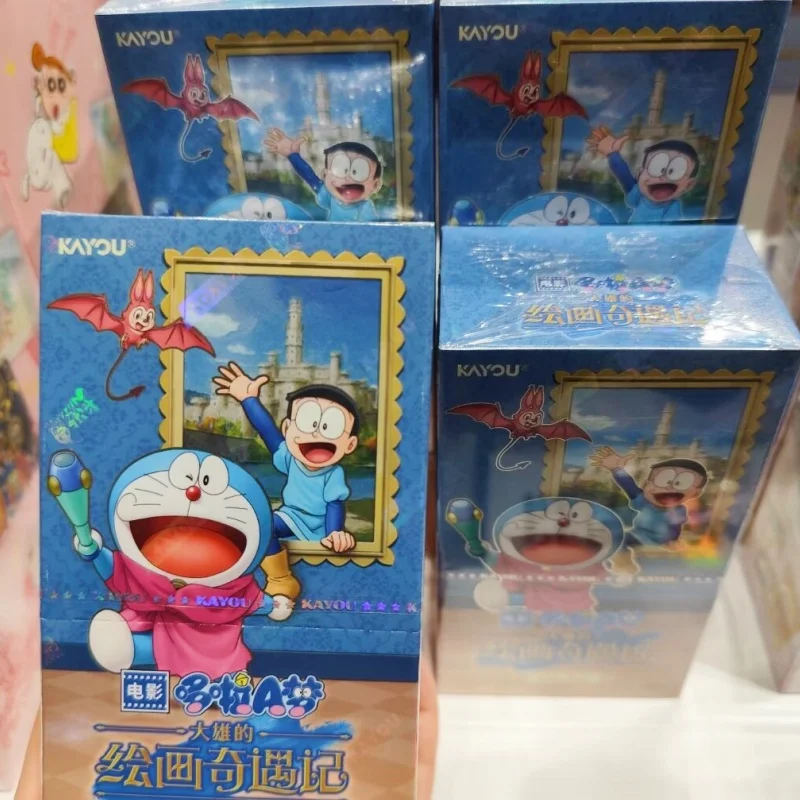 Oryginalne karty KAYOU Doraemon, pakiet karciany z przygodami malowania Nobity, rzadkie karty Bp, pocztówki anime, karty kolekcjonerskie, zabawki, prezent