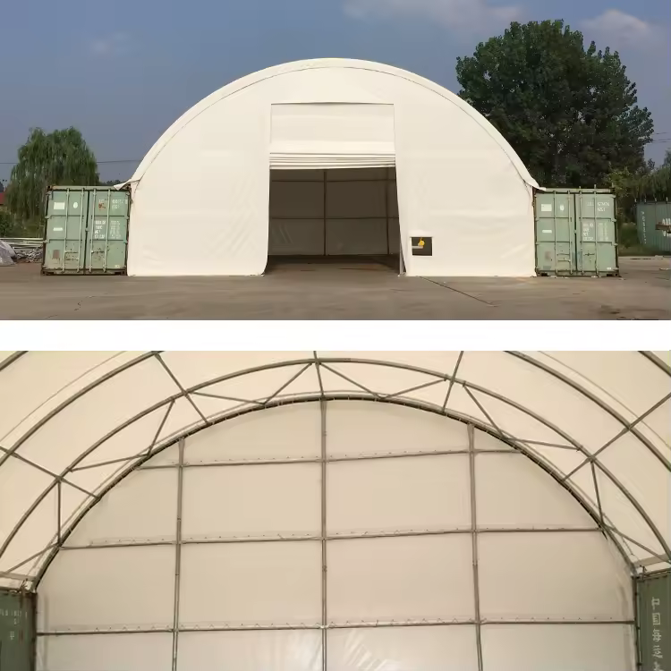 40x40x15 Double Truss Shipping Container Canopy Shelter