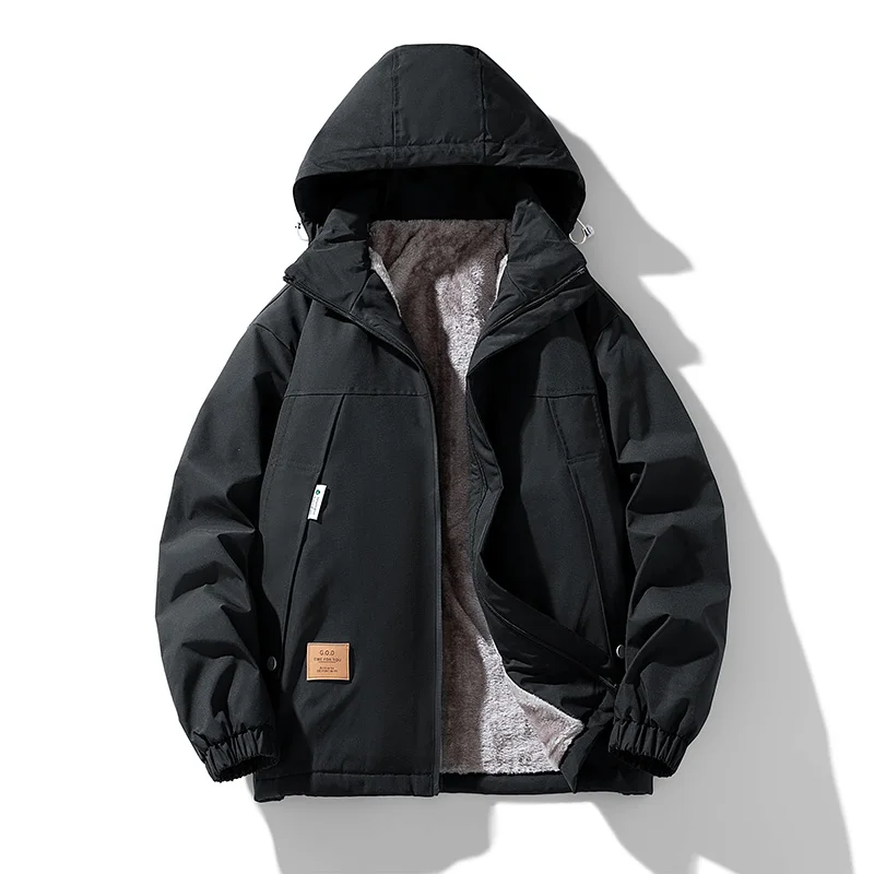 

Men's Outdoor Sports Jacket Warm Down Jacket Men's Spring Autumn and Winter Large-sized Men's Thickened Windproof Hooded Jacket