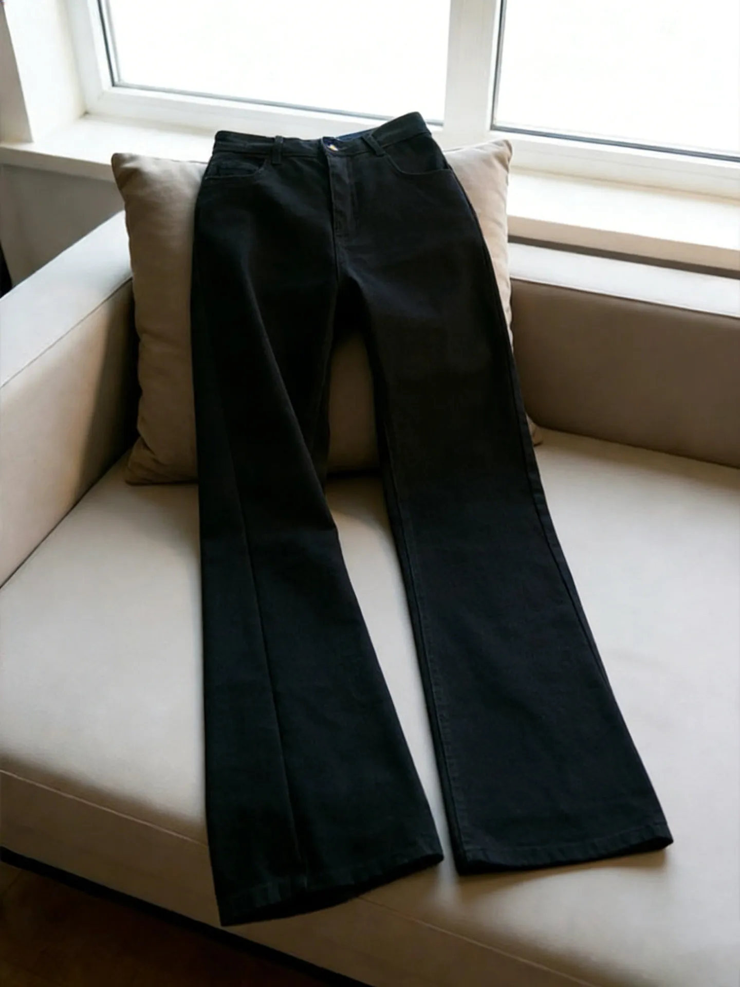 

Bla High Waist Straight Leg Men's Jeans Long Length Non-Fitting Bootcut American Vibe Sle Straight Tube Jeans