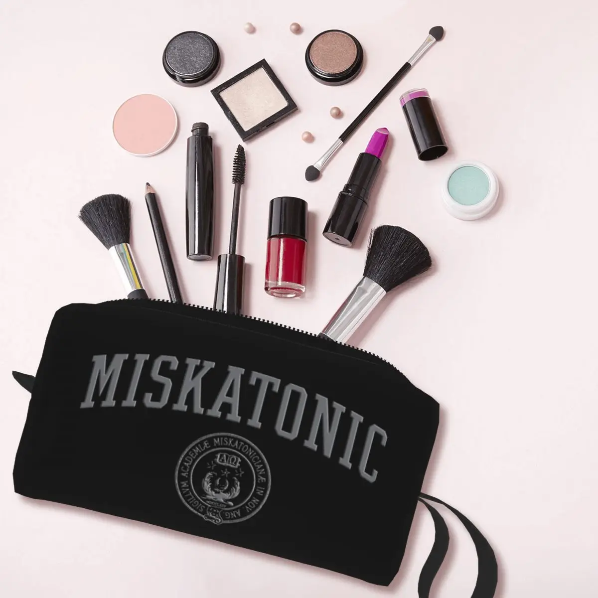 Miskatonic-Trousse de maquillage pour hommes et femmes, grand sac cosmétique, trousses de toilette, stockage de poudres, université Coljk ate Lovecraft