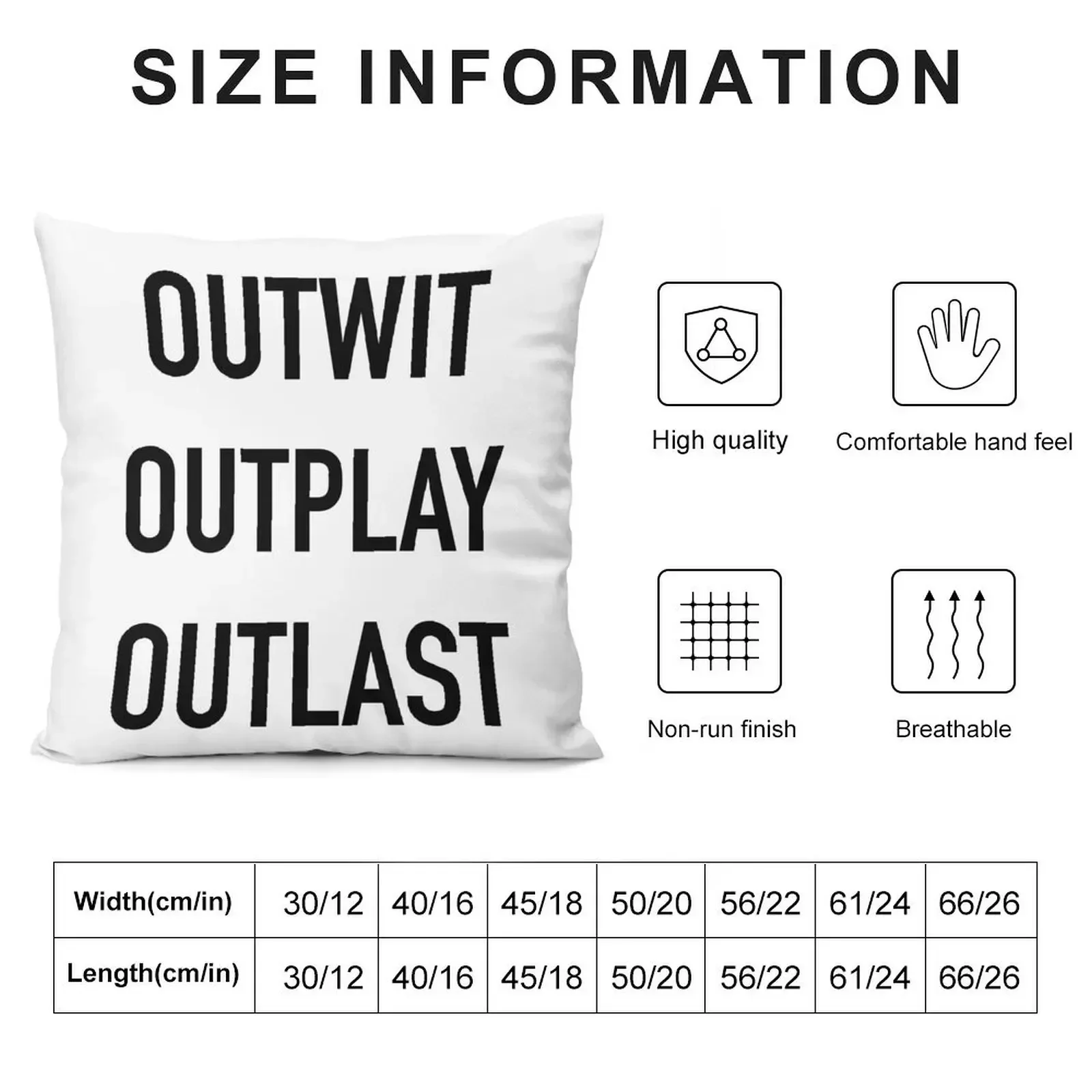 Survivor Outwit Outplay Outlast Throw Pillow Christmas Covers luxury throw pillow covers pillow