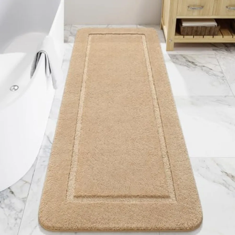 

Bathroom Rugs 24" x 70" Long Bath Rug Non Slip Washable Bathroom Runner Rug Soft Thick Absorbent Bath Mat for Shower Shaggy Plu