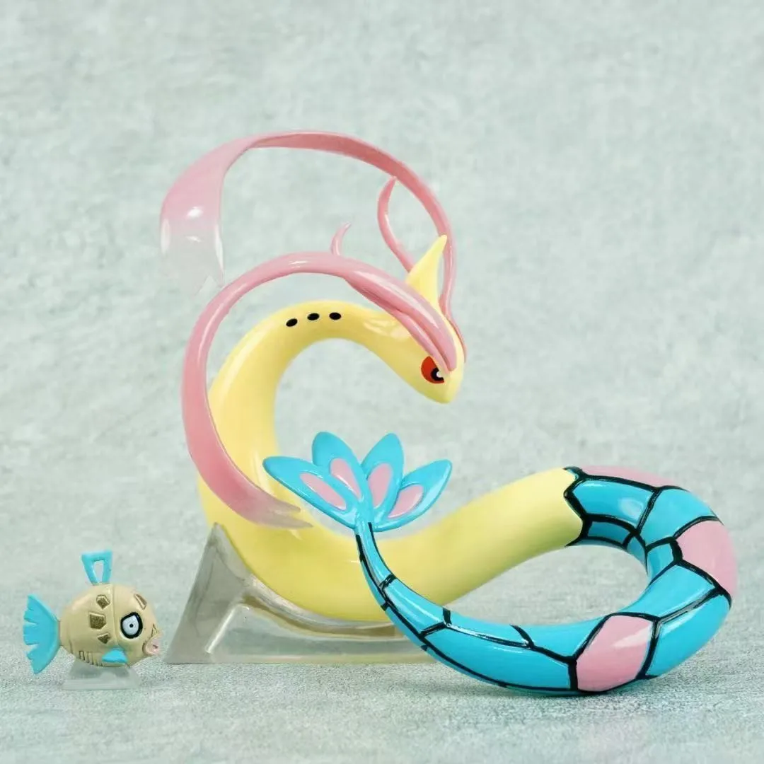 Leuke Anime Pokemon Milotic Milobellus Feebas PVC Action Figure Game Standbeeld Collectible Model Kinderen Speelgoed Bureau Pop Geschenken 12 cm