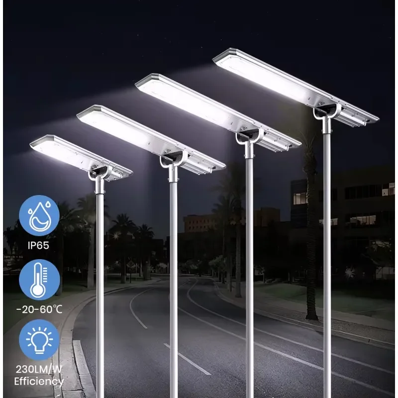 High Power Outdoor Solar Lights Street Lampe Solaire LED Road Light Waterproof Solar Street Light with Motion Sensors