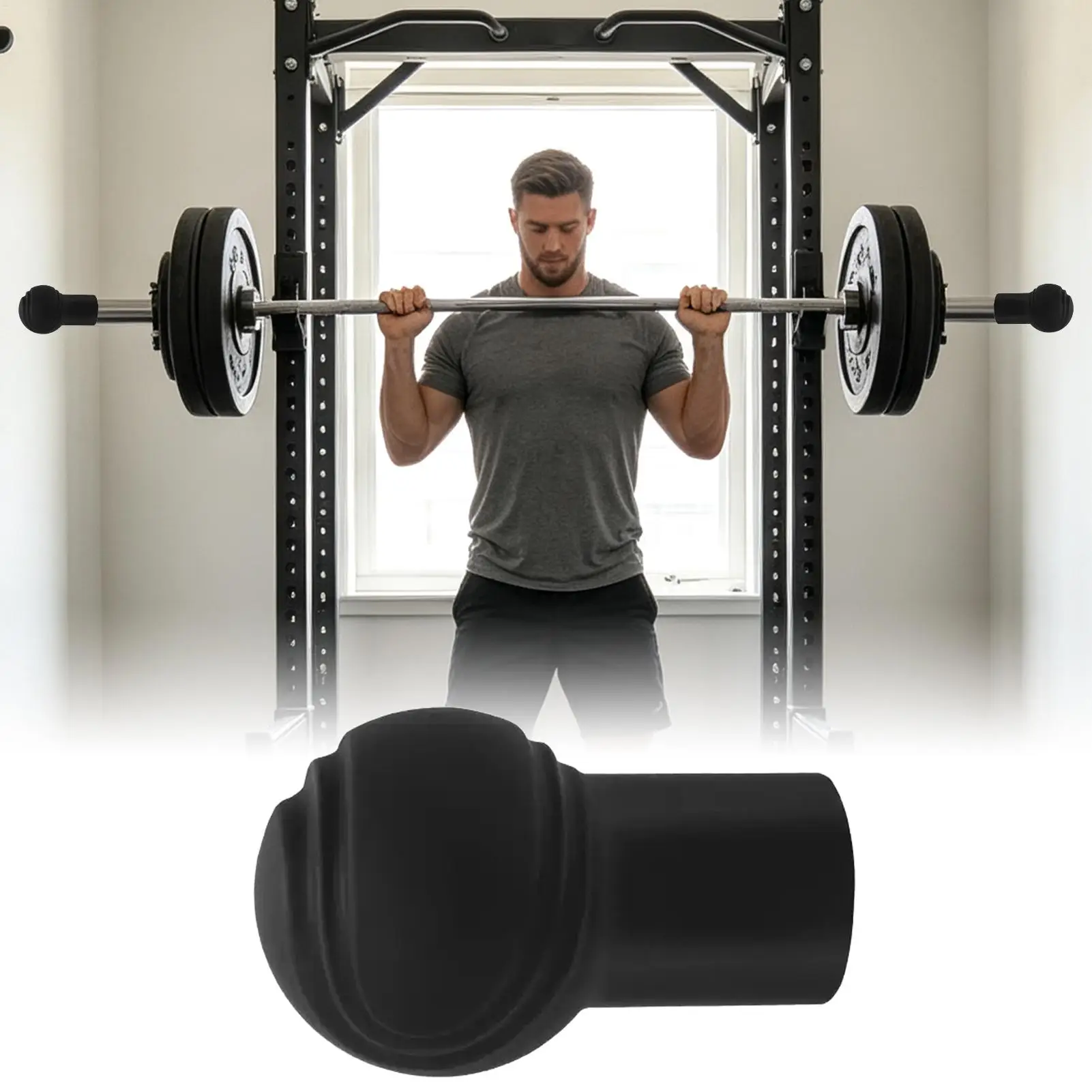 Attachment for Barbell Rotating Anti-Slip Heavy-Duty Silicone Weightlifting Barbell Base for Home Garage Studio Club Basement