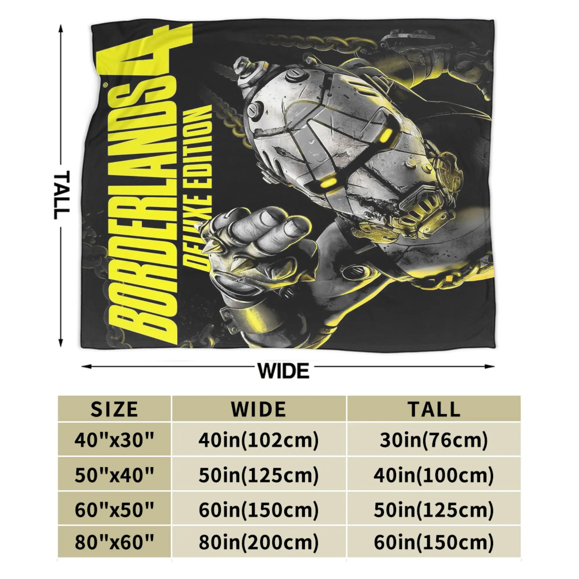 بطانية لعبة Borderlands 4 فائقة النعومة من الصوف اللطيف هدية رمي البطانيات المفارش