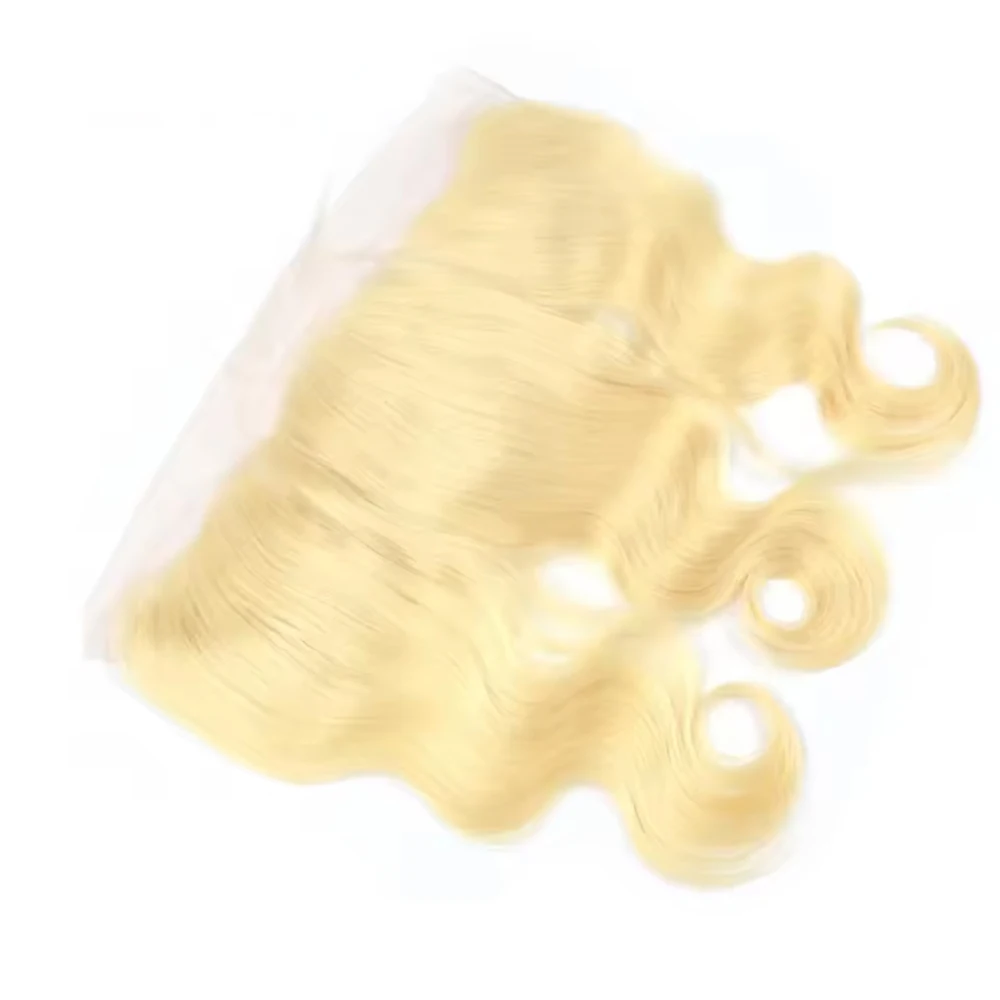 613 Блондинка Объемная волна 13X4 Кружева Фронтальная предварительно выщипанная 8-20 дюймов Парик из 100% человеческих волос Объемная волна Кружевная застежка 150% Плотность для женщин