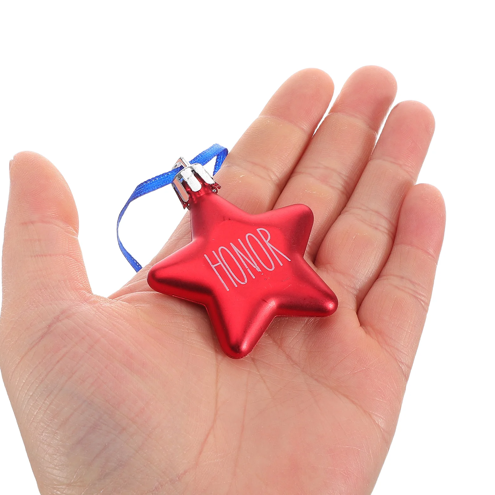 

6 Pcs Pentagram Pendant Independence Ball Ornaments Five Pointed Star Decoration