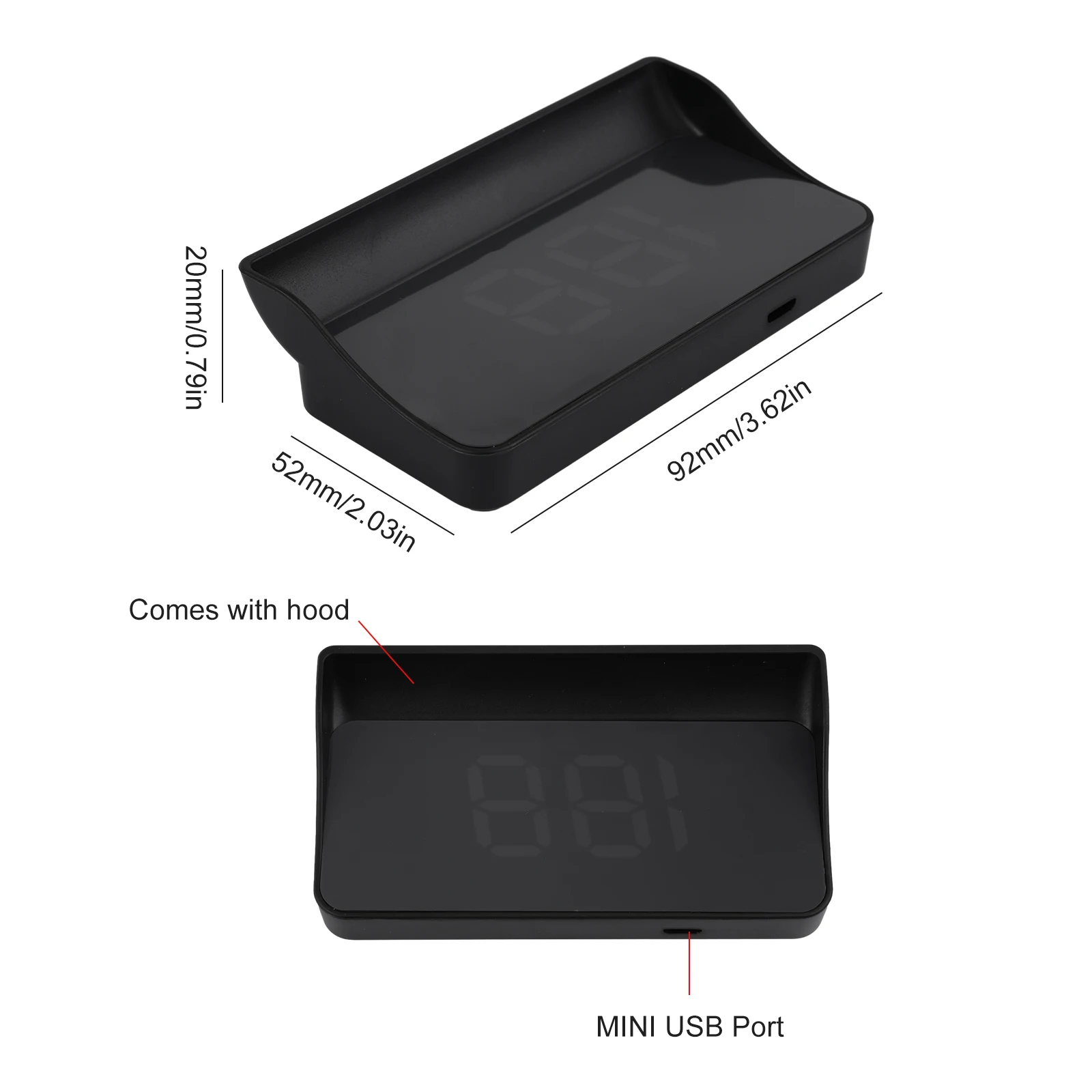GPS HUD Head Up Display Speedometer with Digital Odometer for Vehicle Use Including Cars Trucks Buses and Motorcycles