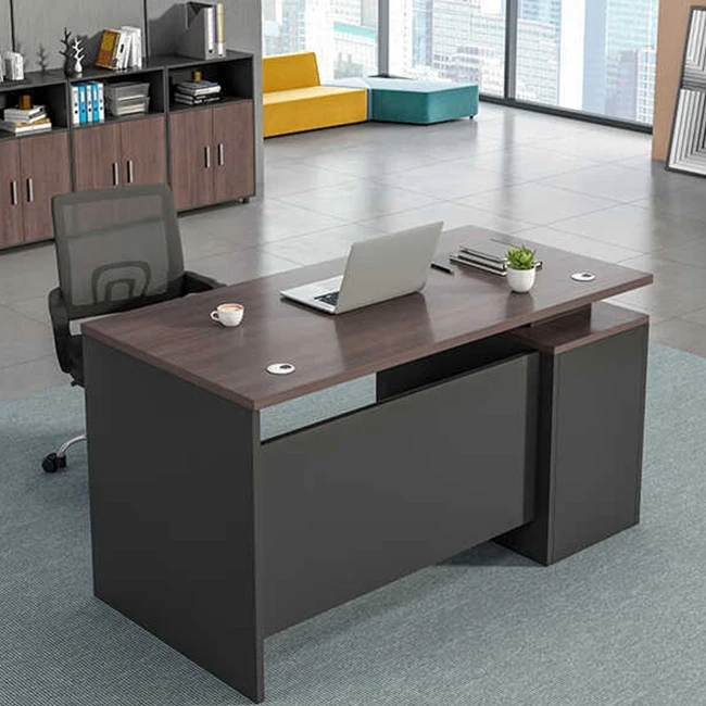 Meja komputer kayu Modular meja staf desain sederhana Modern untuk Set furnitur kantor konfigurasi karyawan stasiun kerja