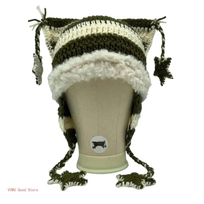 Winter Knitted Hat for Adult Windproof Cold Weather Skiing Riding Hat