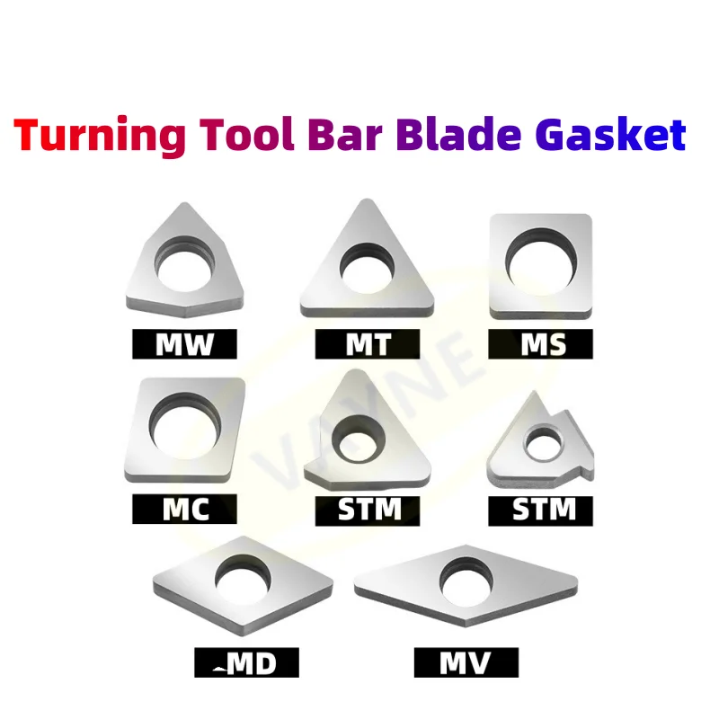 

10PCS Hard Alloy Tool Pad Nc Turning Tool Bar Blade Gasket CNC Tool Pad MT1603 MW0804 MV MD STM MS0903 MC RN1204 T16-S