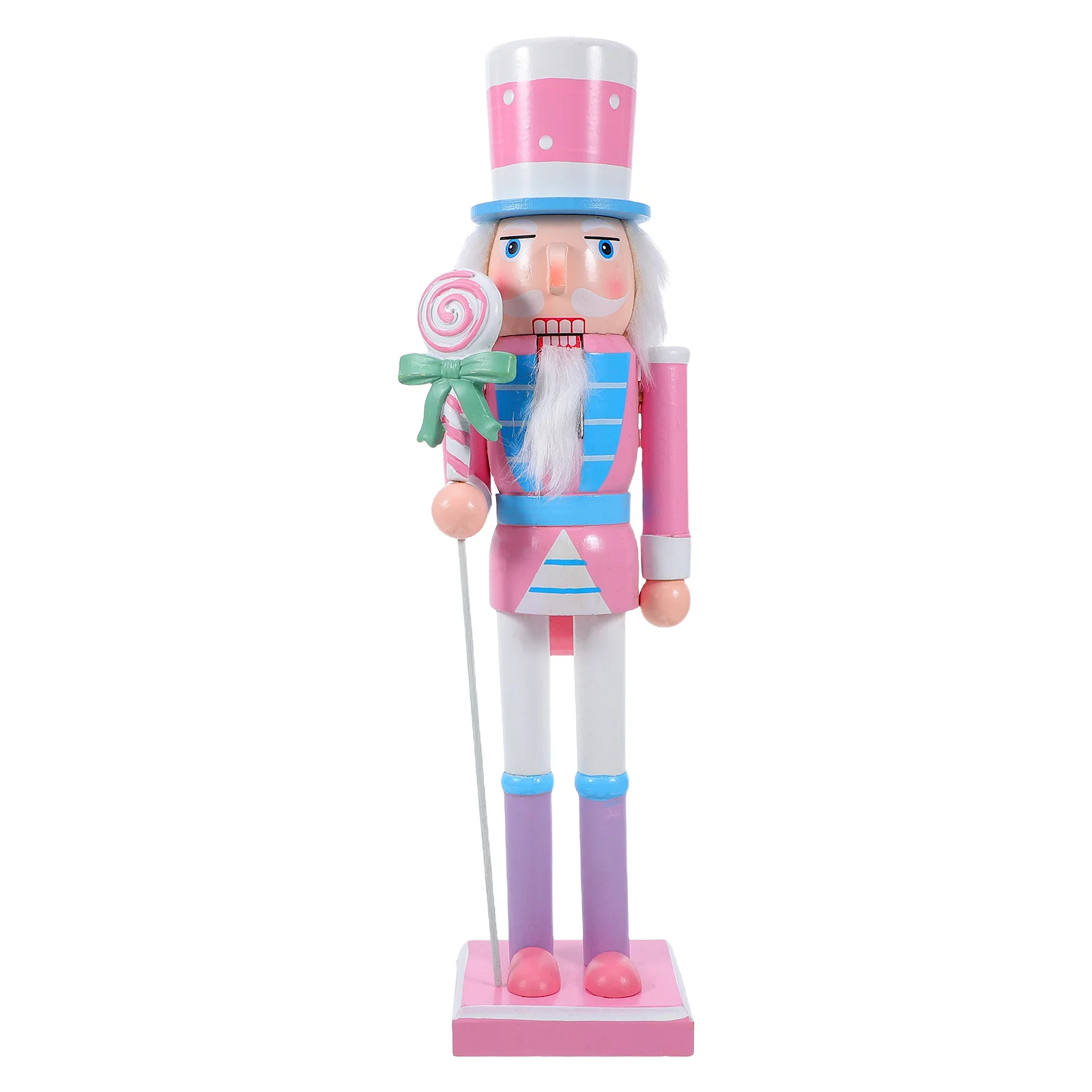 

38Cm Classic Nutcracker Soldier Wood Figure Handpainted Festive Christmas Decor Versatile Placement Mantel Shelf