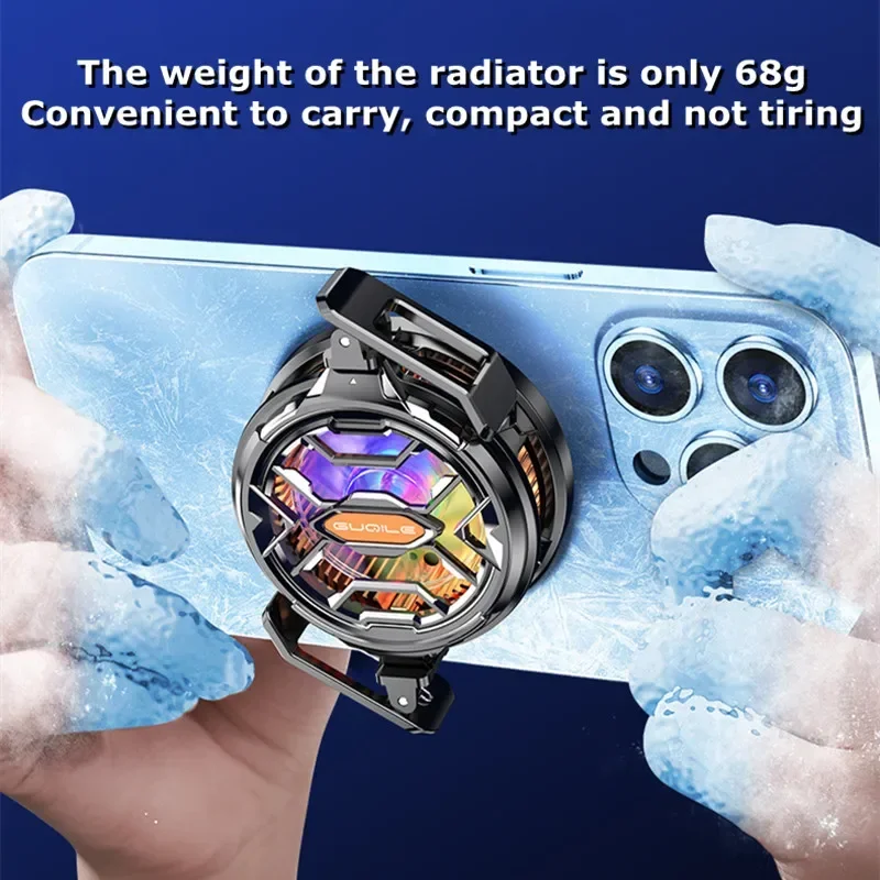 2024 NEW FS03 Mobile Phone Ice Frozen Cooling Radiator Magnetic/ Back-clip 2 in 1 Semiconductor PUBG Game Cooler for IOS Android