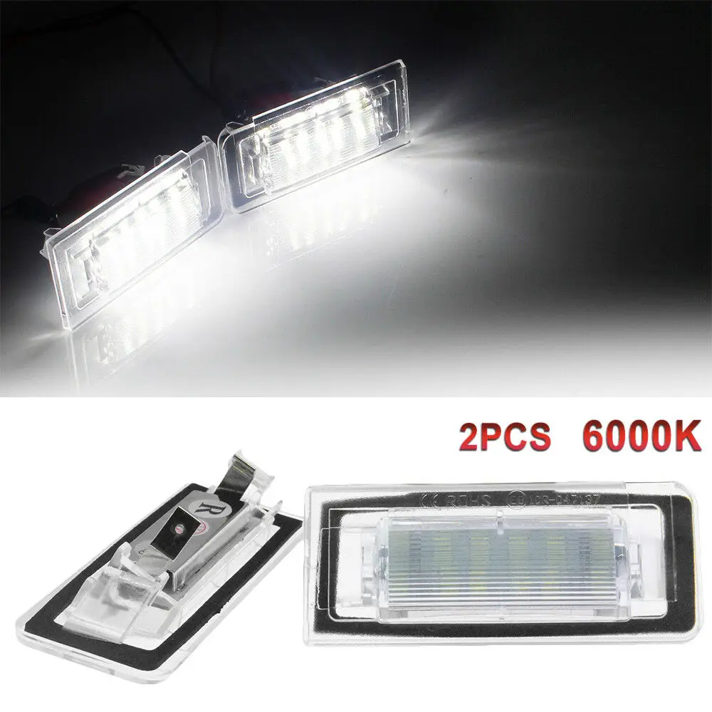 2pcs LED Number License Plate Light Lamp 8N0943021A 8N0943022A for AUDI TT MK1 Roadster Coupe 8N LED Number License Plate light