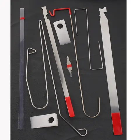 범용 차량 잠금 해제 구조 키트: 자동차/트럭 비상 시 열쇠 분실 상황을 위한 9종 도어 잠금 해제 도구 세트