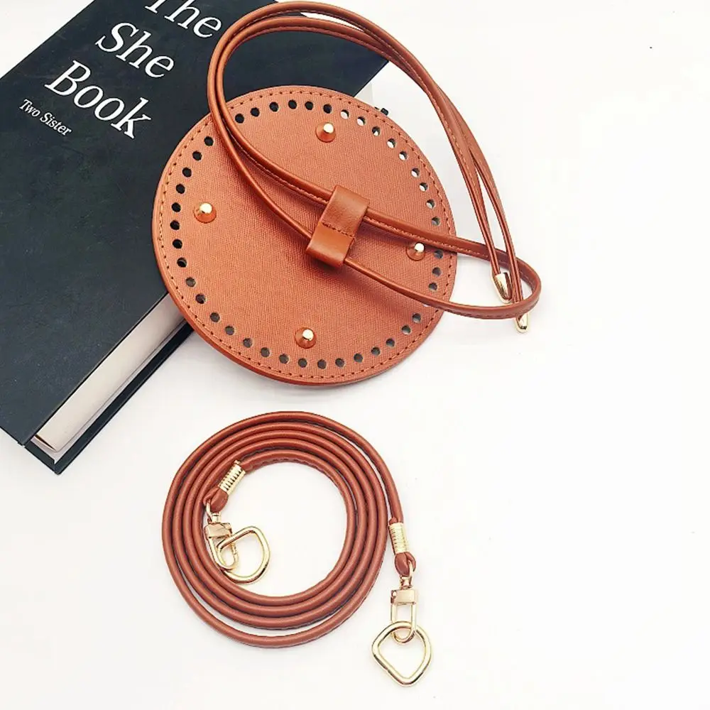 جديد بو الجلود حقيبة طويلة أسفل اليدوية أسفل حقيبة كروشيه حقيبة الملحقات DIY بها بنفسك اليدوية بلون حقيبة المواد حقيبة