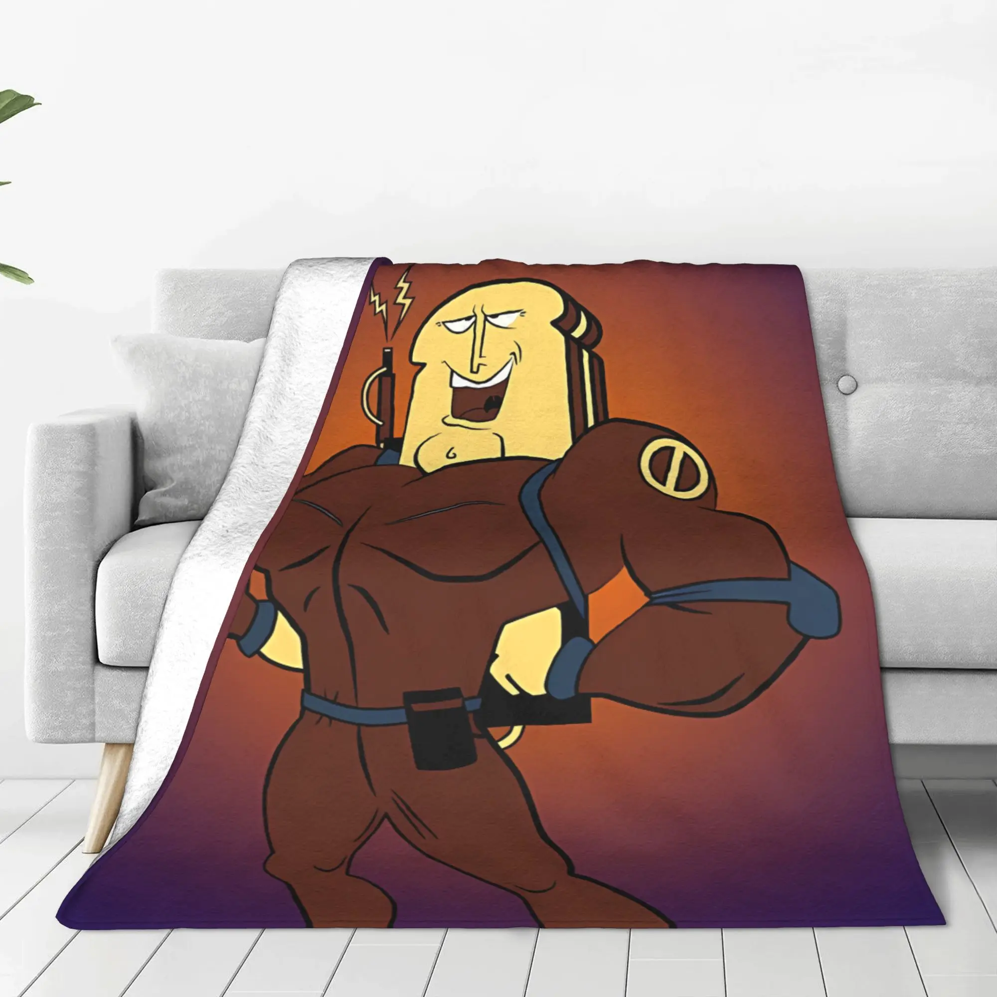 1PC Toastbuster Ren & Stimpy Home Room Decorations Winter Blankets For Adults Bedding Home Interior Sofa Knee