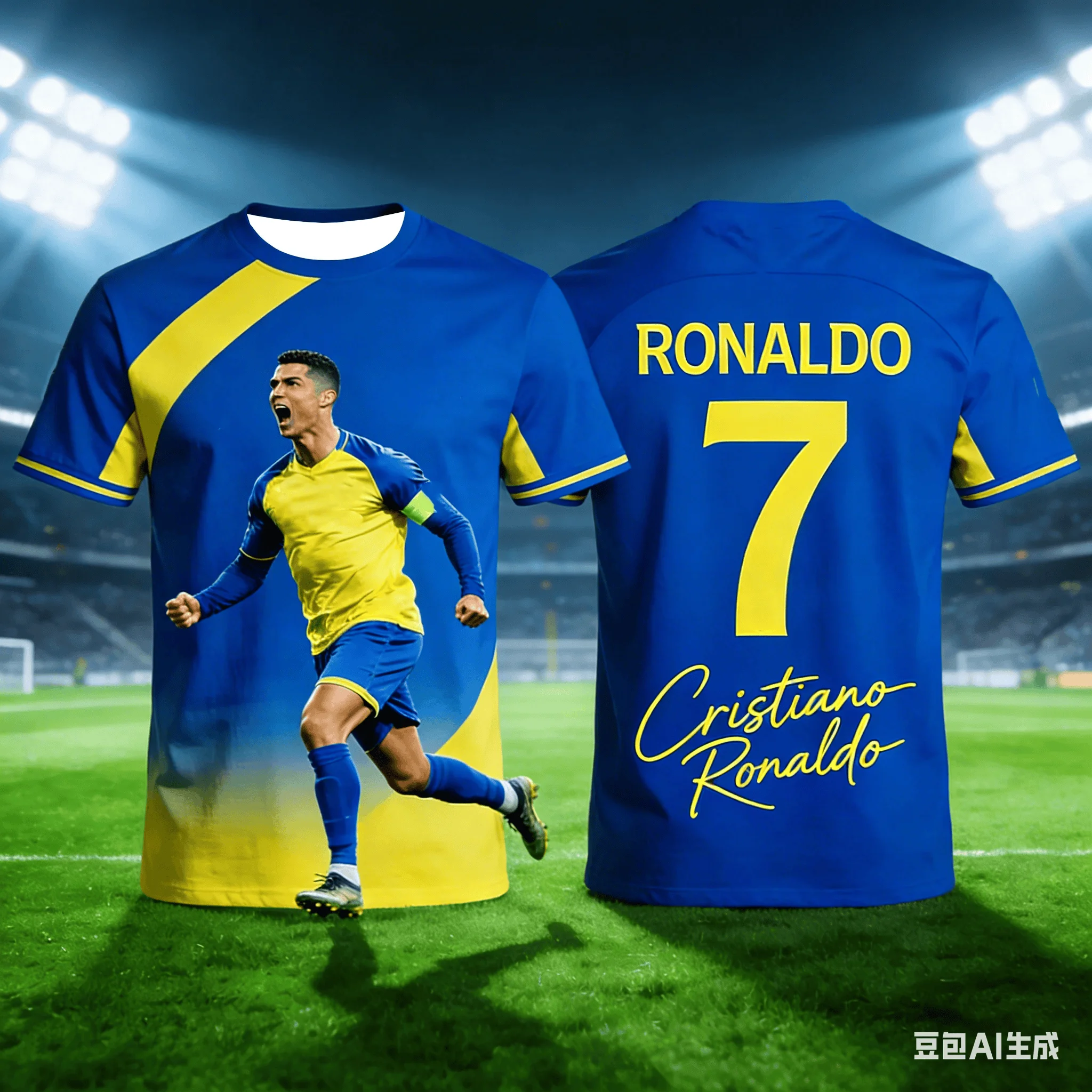 CR7 Faith No.7 T-shirt! Fans' Exclusive Retro Classic Celebration Moment 3D Printed Jersey, Paying Tribute To Legendary Moments