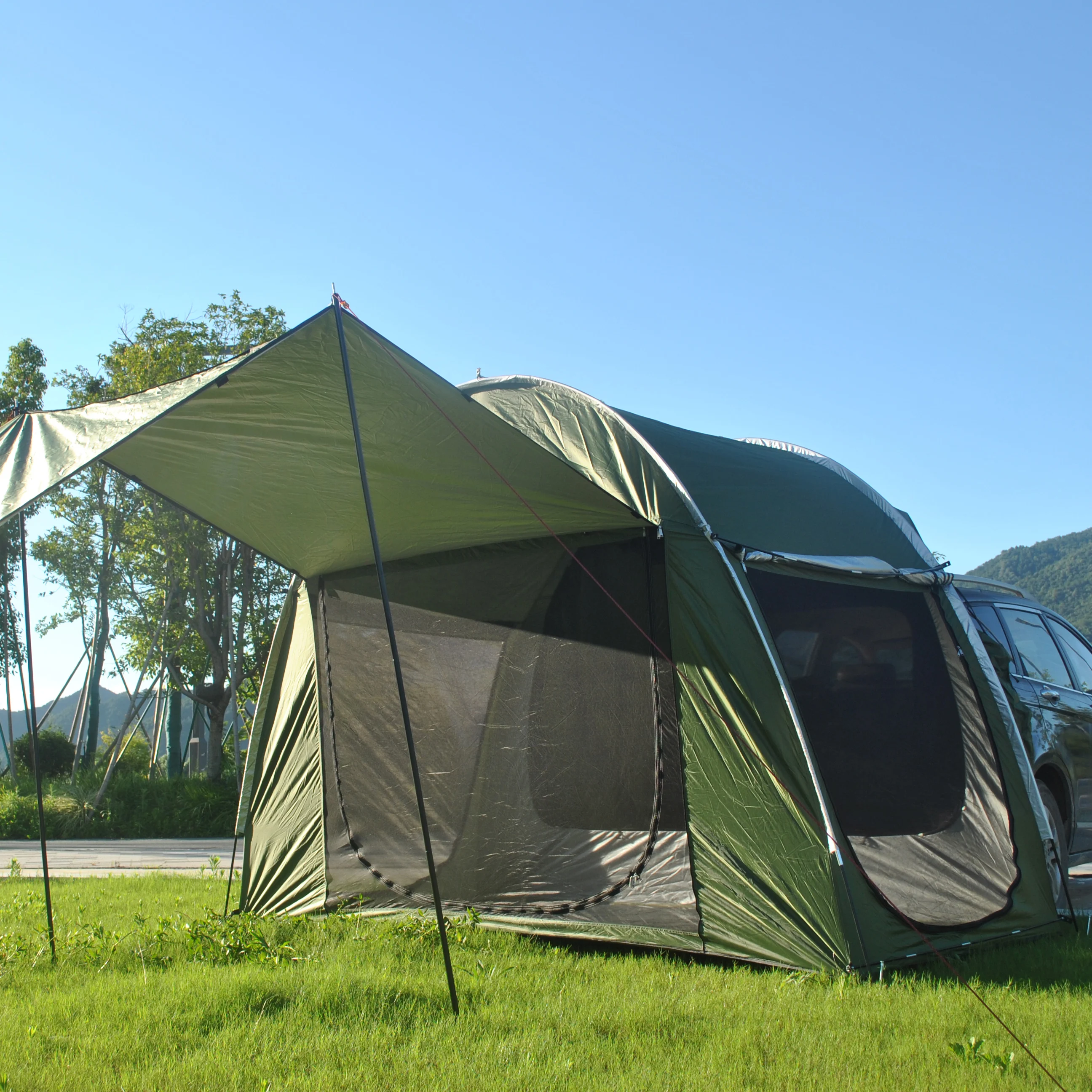 

Car Rear Extension Tent, Self-Driving Tour, Wilderness SUV, Car Rear Tent with Anti-Mosquito Canopy,Trunk Bed Tent