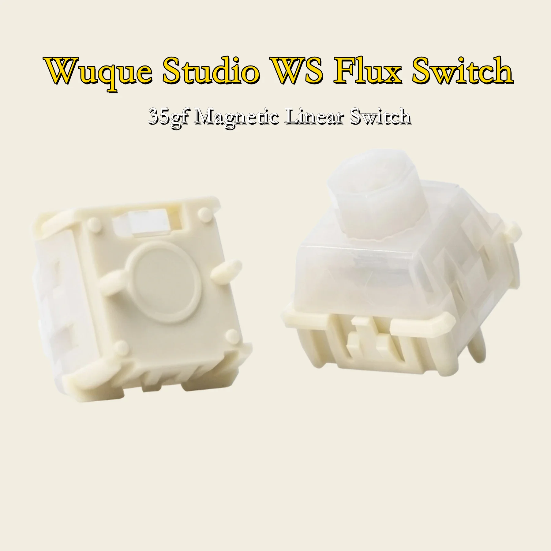 Wuque Studio WS Flux Switch 35gf Magnetische lineaire schakelaars Vooraf gesmeerde toetsenbordschakelaar voor Hall-effect toetsenbord (10 stuks)