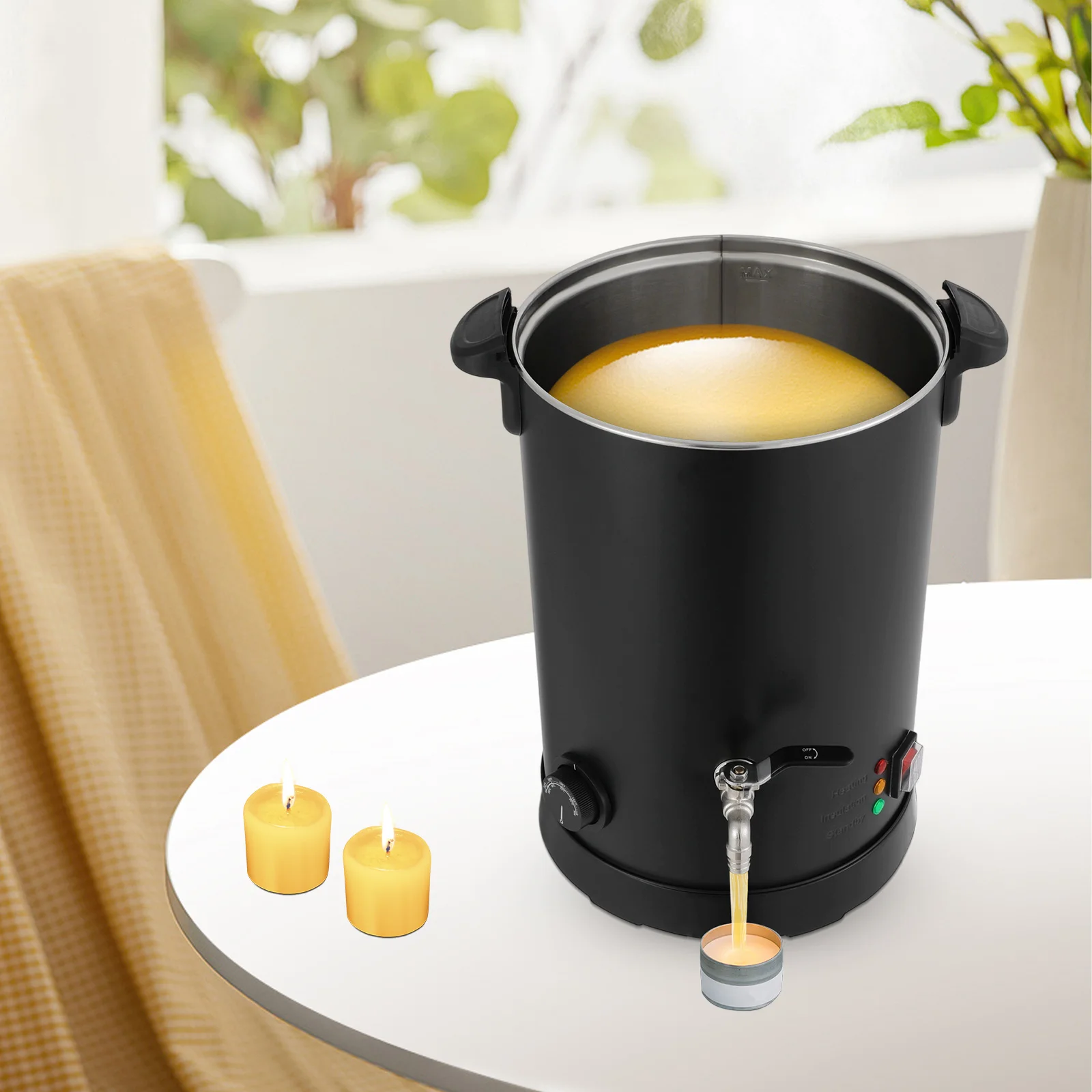 

Wax Melter Electric Wax Melting Pot Wax Melter for Soy Wax Bee Wax Wax Melter for Candle Making 5L/10L/15L