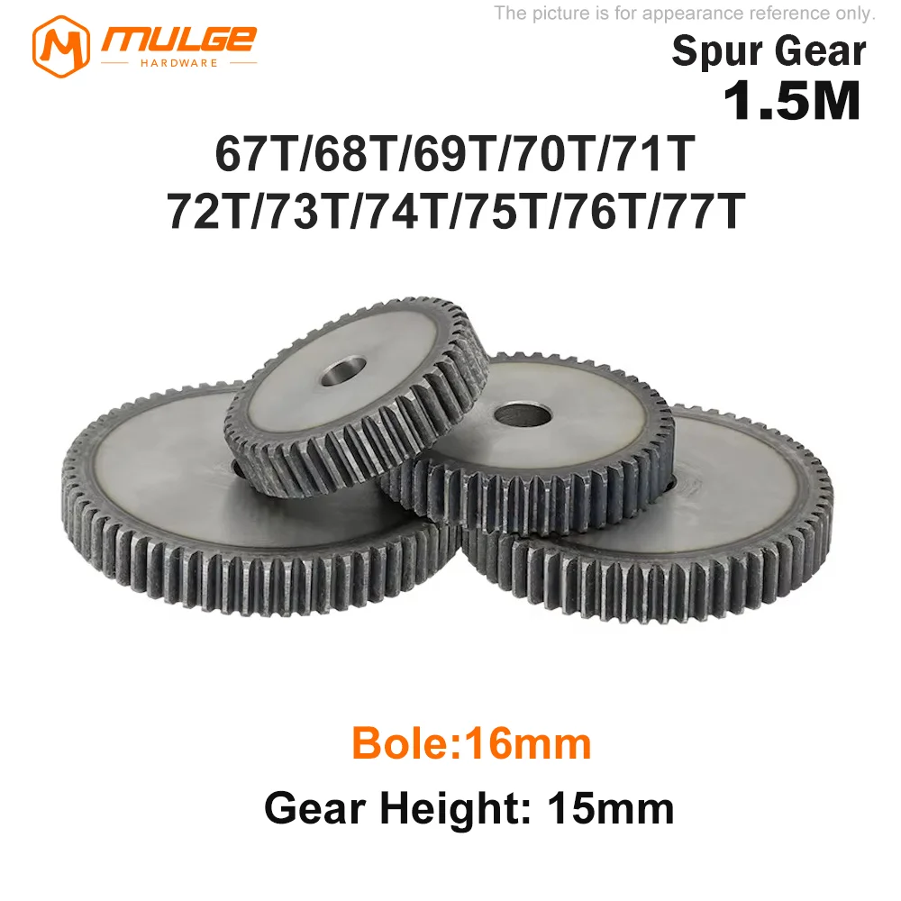 

Pinion Gears 1.5M-67T/68T/69T/70T~75T/76T/77Teeth SC45# Carbon Steel Cylindrical Gear High Frequency Quenching Teeth