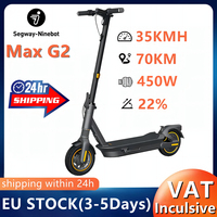 EU Stock Oiginal Ninebot By Segway Max G2 Updated From Max G30 Electric Scooter 450W Motor 35KM/H Speed 70KM Range KickScooter