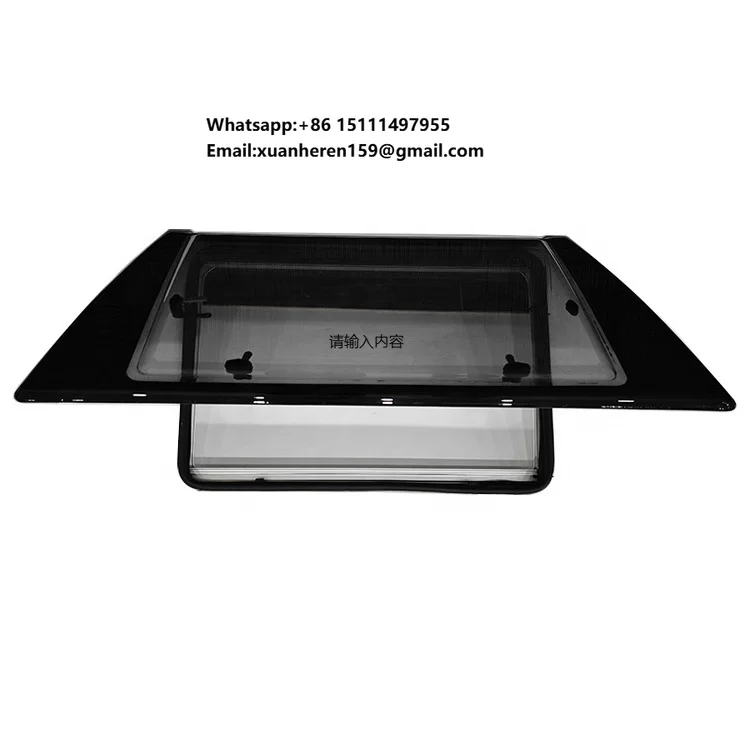 

Car Roof Window Sunroof Double Acrylic Forehead Window Push-out Trailer Curved Front Motorhome Rv Skylight