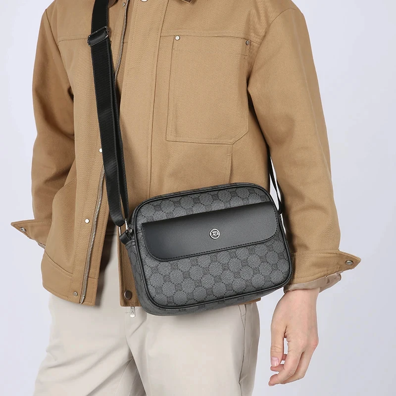 Male Handbag Luxury Kangaroo Brand Messenger Bags Men Leather Casual Crossbody Bag For Men Brown Black Business Shoulder Bag