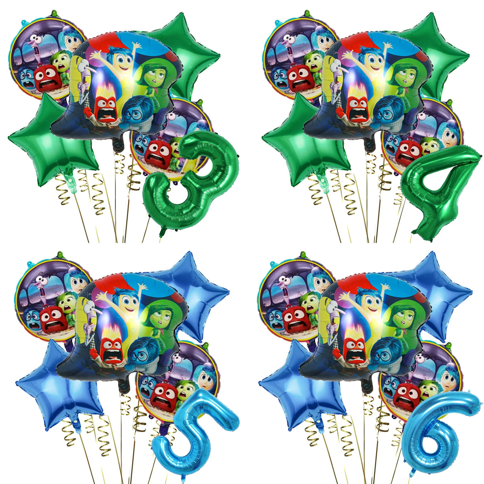 

Disney Inside Out 2 Birthday Balloon Party Decoration Supplies Foil Balloons Baby Shower for Girls Boys toys Favors Party Set