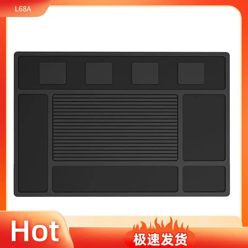 l68a-クリッパー用、磁気バーバーマットステーションツールオーガナイザーマット、サロン美容院用、4つのスロット付き