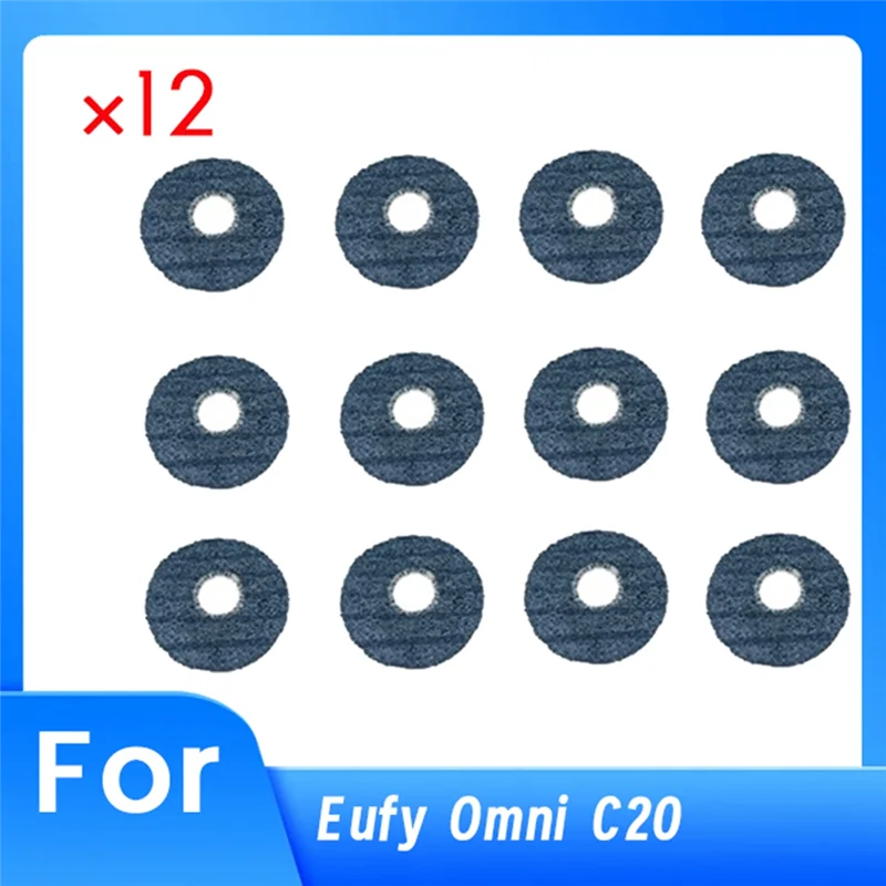 

A20F-12 Pcs Cleaning Rag For Eufy Omni C20 Robot Vacuum Cleaner Parts Replacement