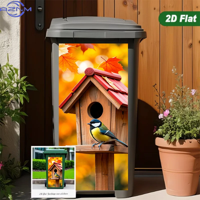One Trash Can Sticker Measuring 37*82cm / 14.57*32.28 Inches, Featuring a 