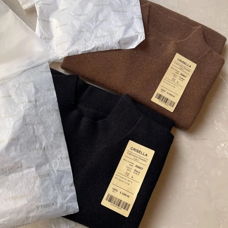 

Мужской зимний вязаный свитер из шерсти с высоким воротником, однотонный, мягкий, теплый, повседневный, с длинными рукавами, из пряжи, модный