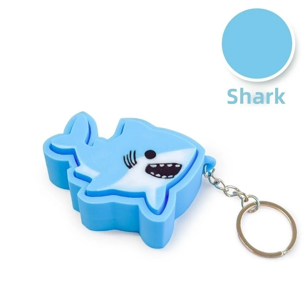 New Cute Animal Shape Keychain PLA Stress Relief Press Keyboard Keyring Pendant Ornament Dog Bag Accessories Children