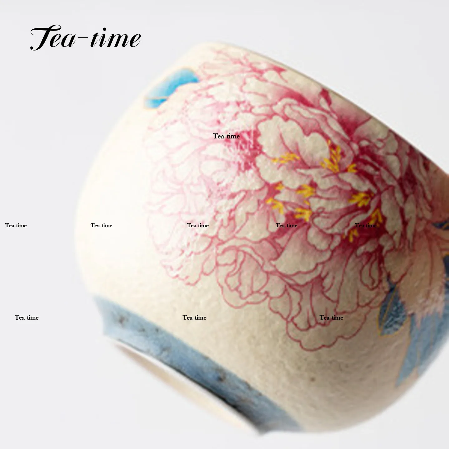 Hand-Painted Red Peony Tea Cup Chinese Cups Tea Bowl Teacups Ceramic Teacup Porcelain Pair Drinking Luxury Goods Mate Jian Zhan view 4