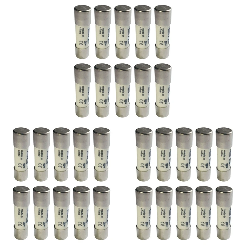 30 Pcs 1000 VDC Fuse Solar PV Explosion-Proof Fuse Silver - 20A