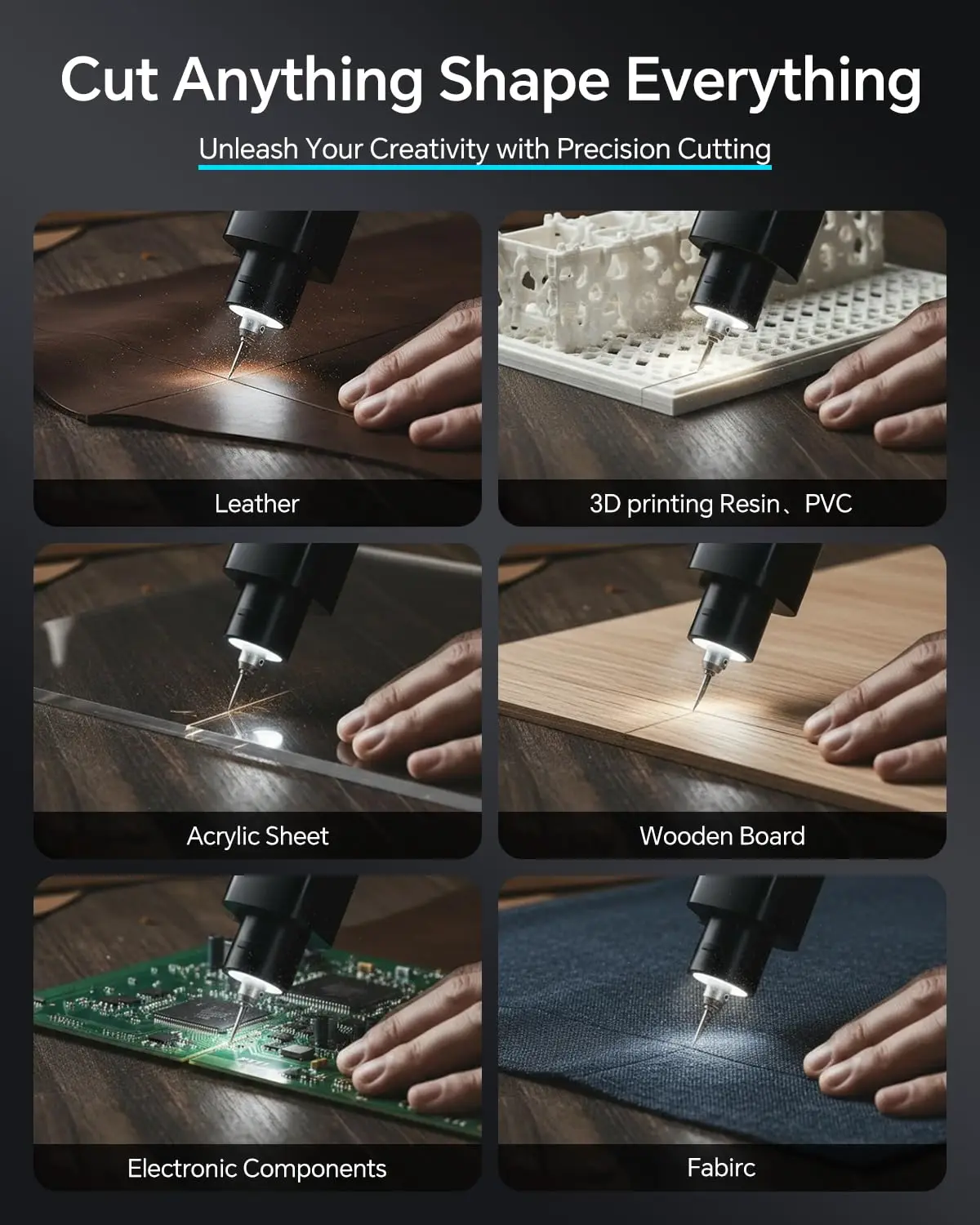 Ultrasonic Cutter&Polisher Model Trimming Knife DIY Crafts Ultrasonic Plastic Cutter Man's Gift Powerful Power Engraving Tool