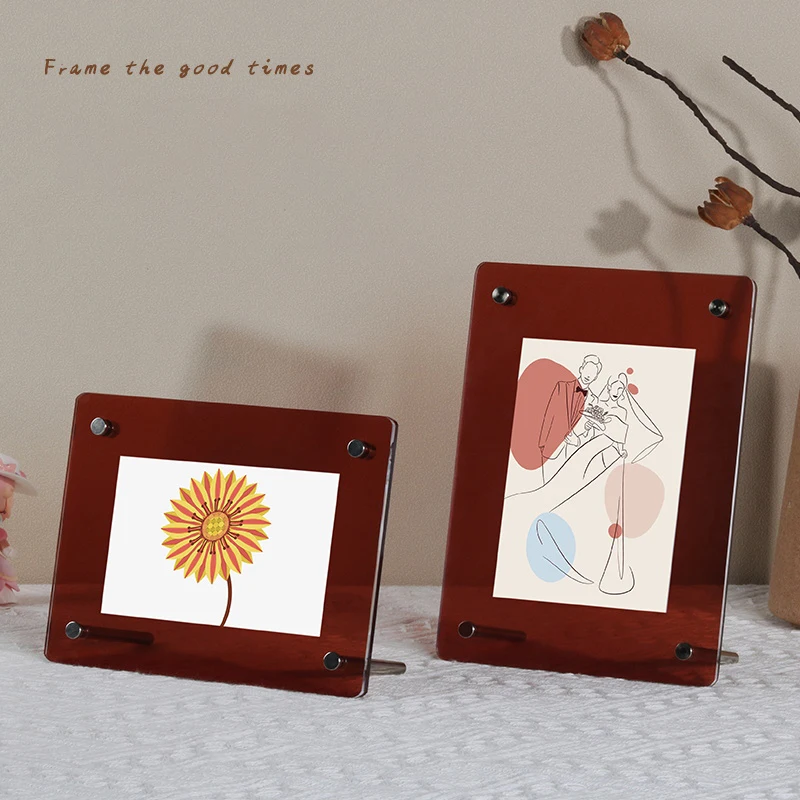 

Color Picture Frame,Acrylic Photo Frame Photo Size Decorative Poster Frame,Frame Holders for Desktop Tabletop and Wall Display