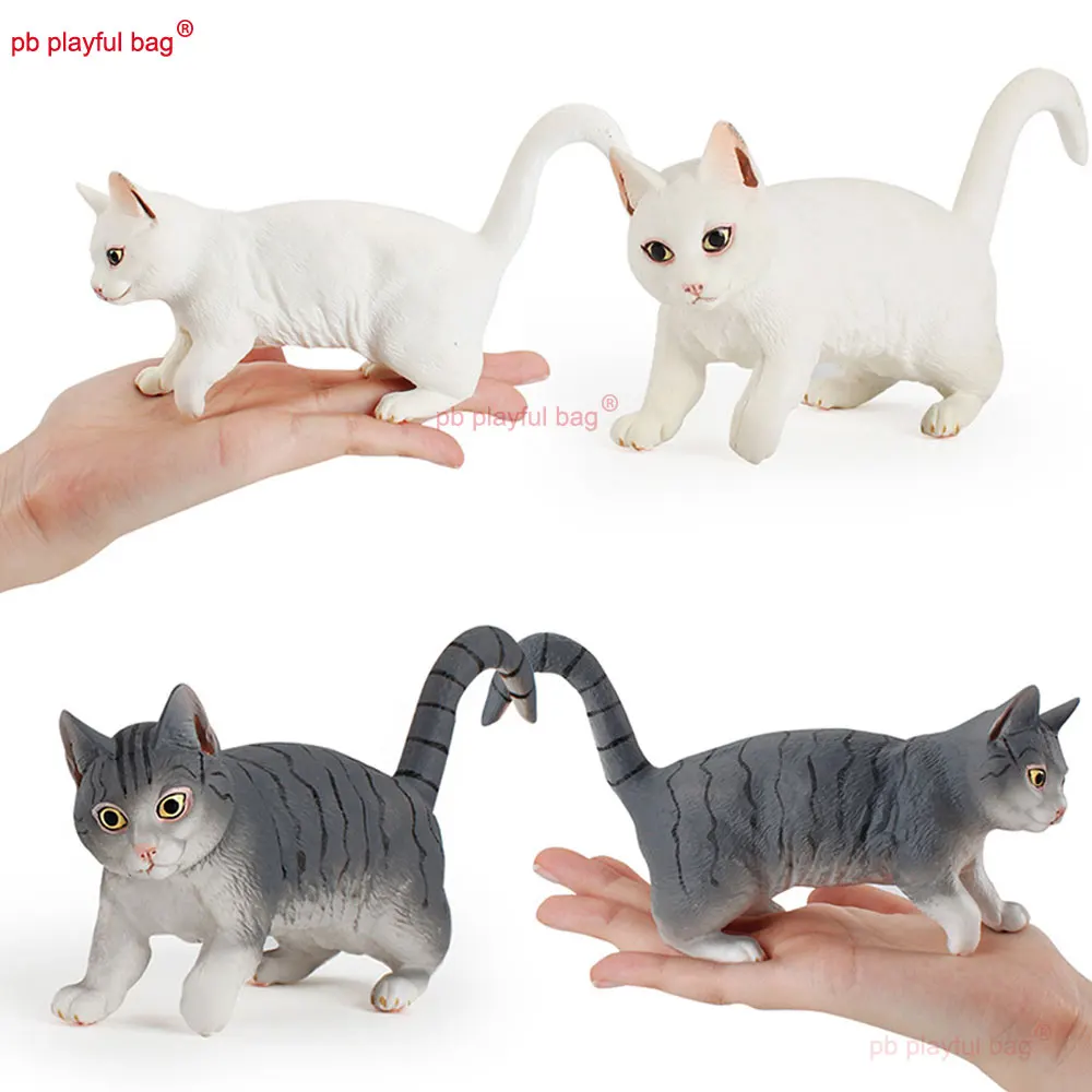 Figurines d'action de chat pour enfants, jouets modèles d'animaux de simulation, modèles multiples, jouets d'ornement, cadeaux d'artisanat, vidéo, HG350