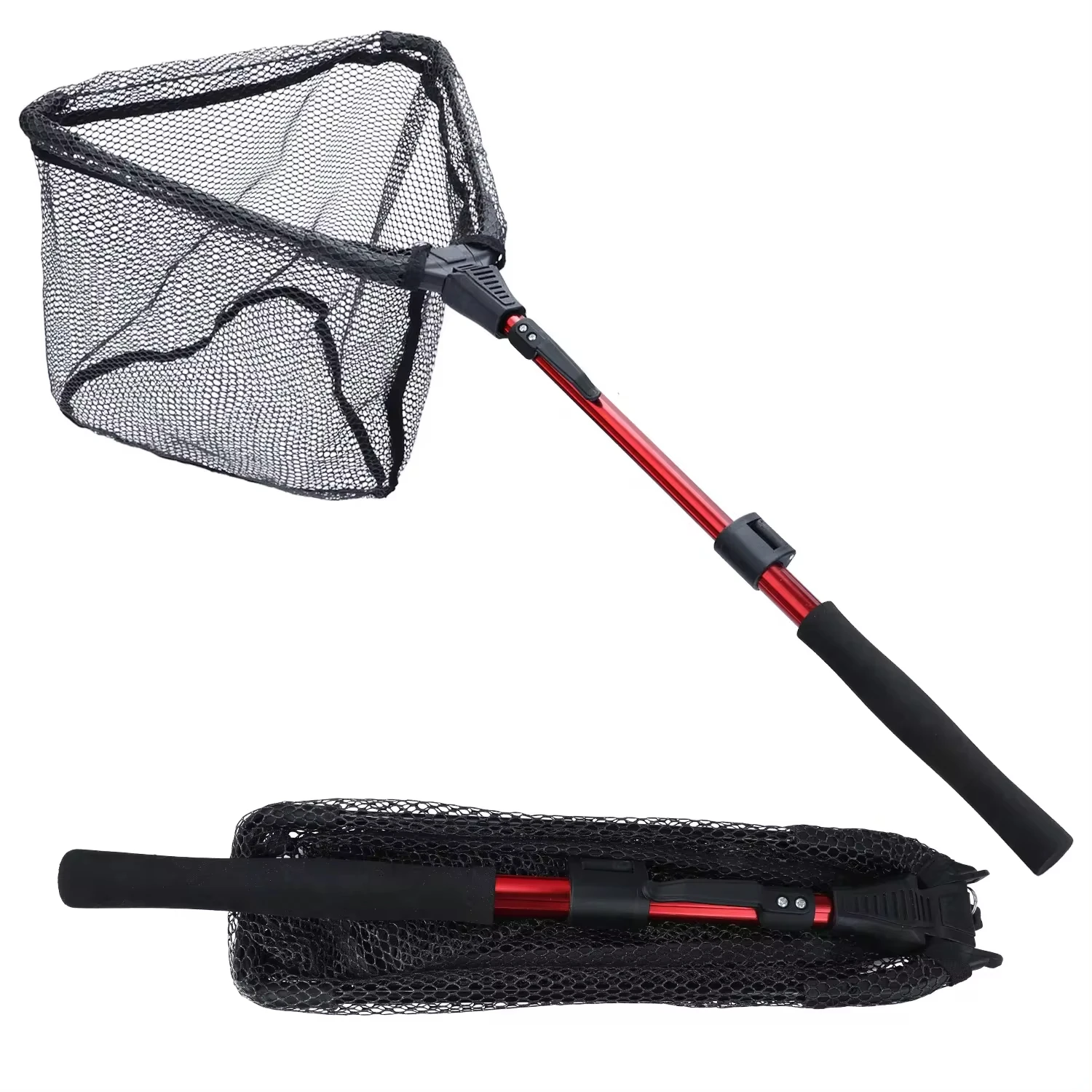 65-112cm Folding Fishing Brail Net Telescopic Fishing Landing Net Scoop Net