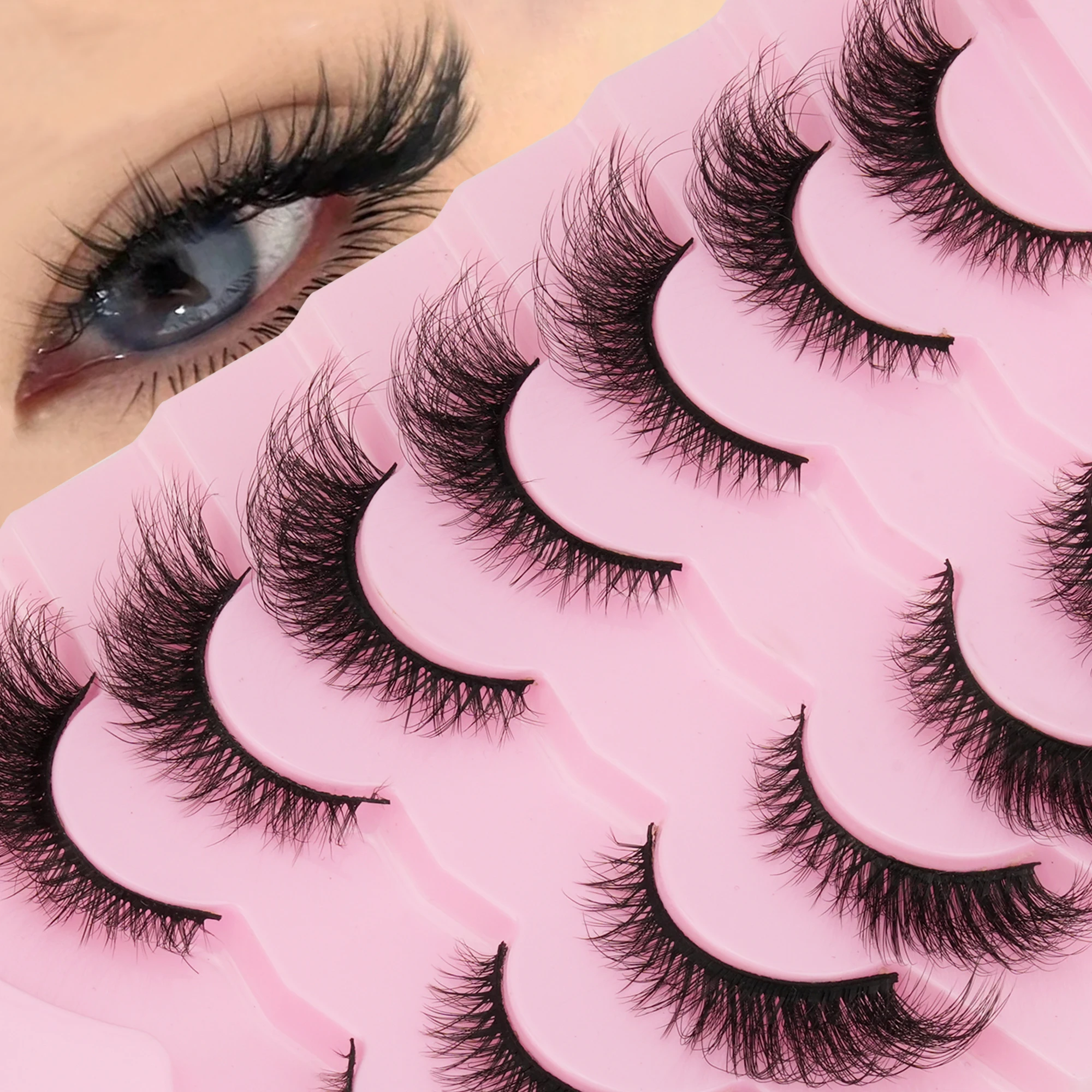 7 paar Russische volume-wimper - Faux Mink Lash recensie en prijs