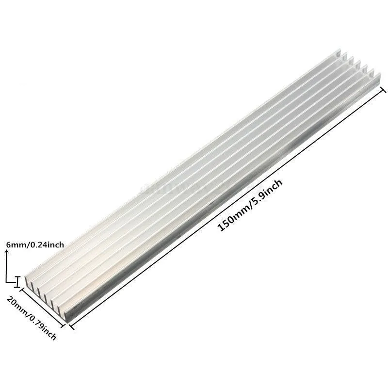 1PCS 150x20x6mm Solid State Hard Disk Aluminum Alloy Heatsink Cooling Pad For High Power LED IC Chip Cooler Radiator Heat