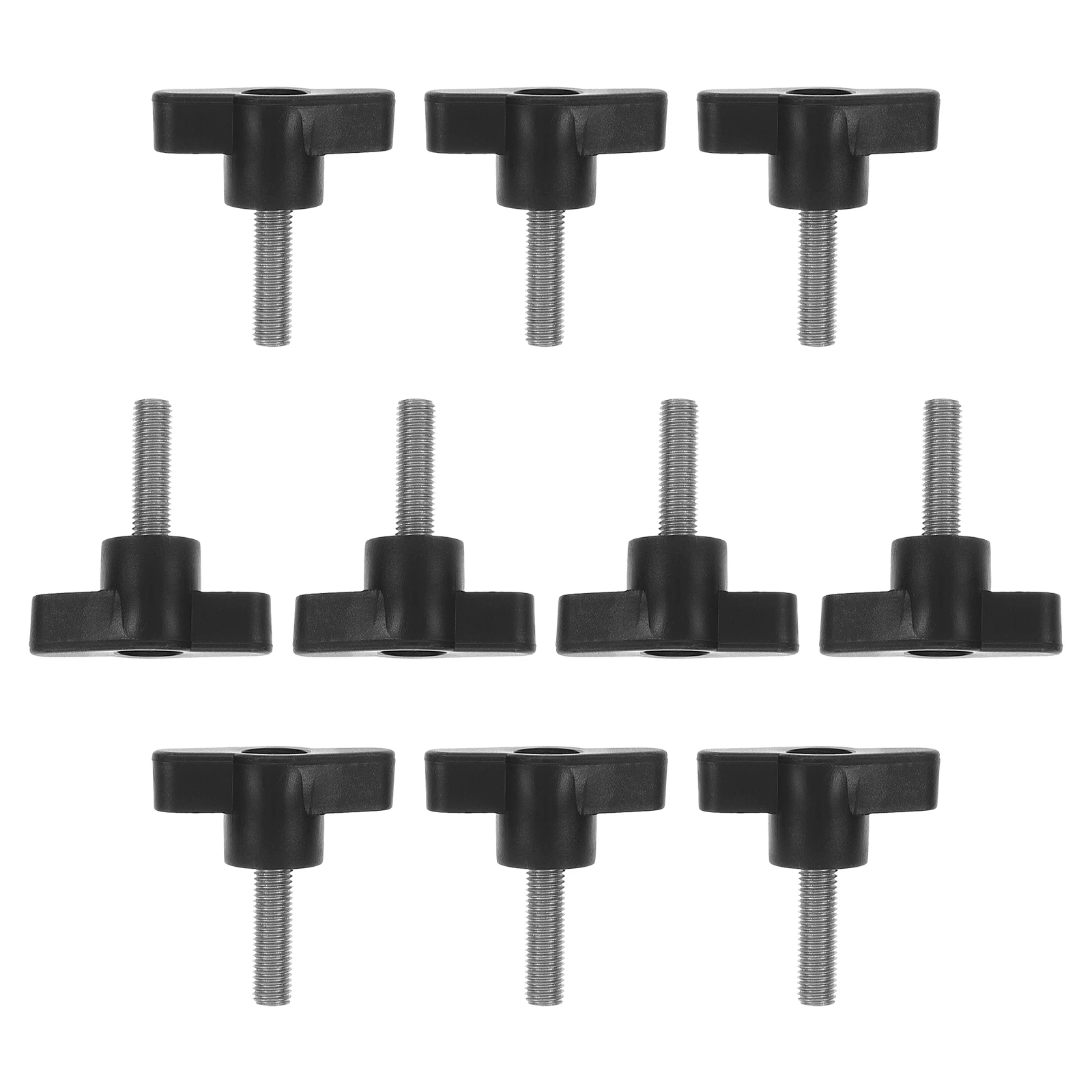 

10pcs Hand Screw M6x20 Stainless Steel Plastic Thumb Knob Fully Threaded Easy Install Furniture Electronics Hardware