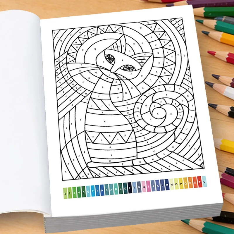 A Digital Coloring Book For Adults To Relieve Anxiety And Stress, With Animal/Christmas/Cat/Portrait/Tiger/Fish Themes, 32 Pages